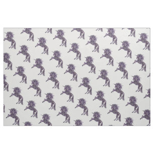 Pretty Purple Boho Unicorn Fabric