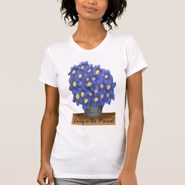 Pretty Purple Bouquet of Flowers  T-Shirt (Front)