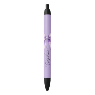 Pretty Purple Bow Personalized Name Pen