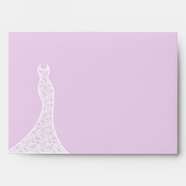 Pretty Purple Bridal Shower Envelope (Front)