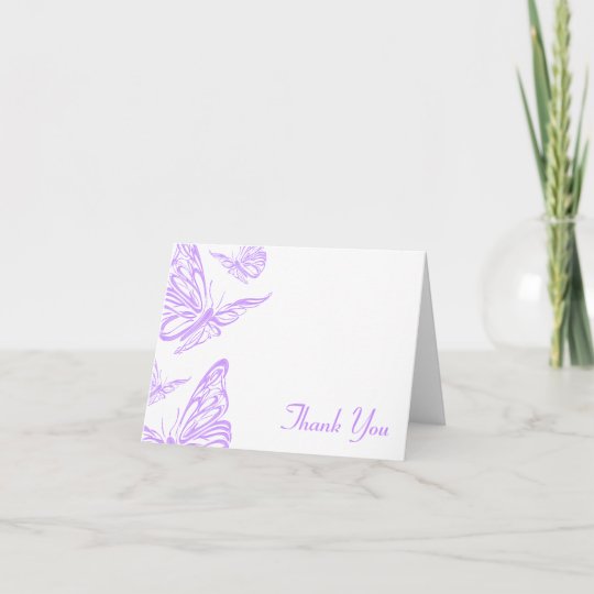 Pretty Purple Butterfly Thank You | Zazzle.com