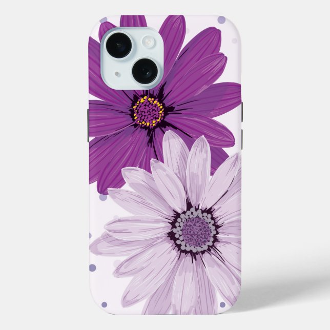 Pretty Purple Daisies | Custom Floral Case-Mate iPhone Case (Back)
