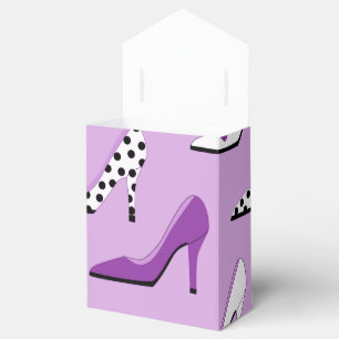 Pretty Purple Deluxe High Heels Favor Boxes