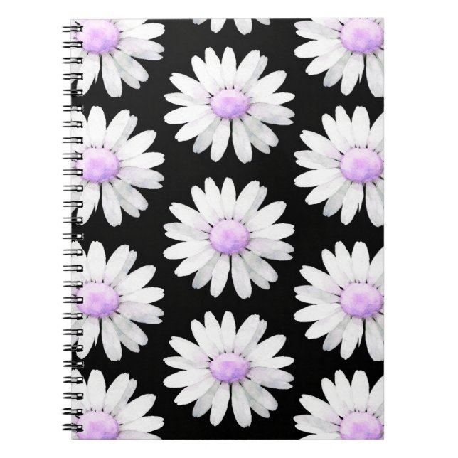 Pretty Purple Dotted Daisy's Notebook (Front)