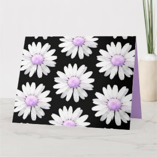 Pretty Purple Dotted Daisy's (personalize) Thank You Card