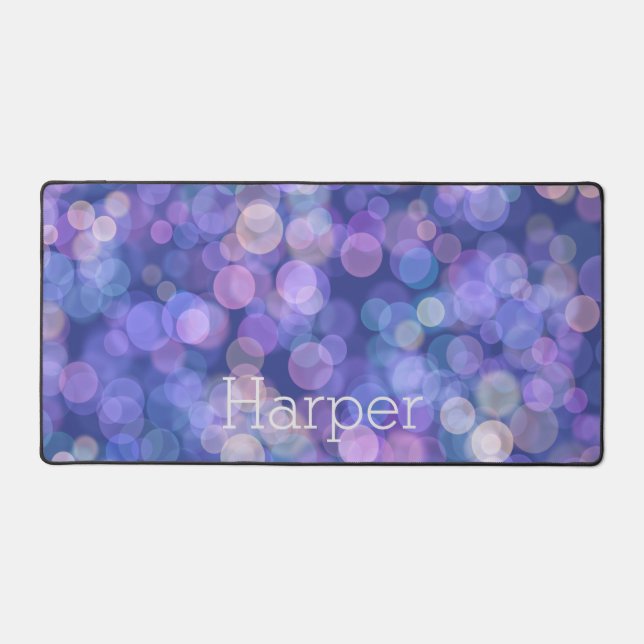 Pretty Purple Floating Color  Desk Mat (Front)