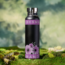 Pretty Purple Floral Bridesmaid Name Wedding