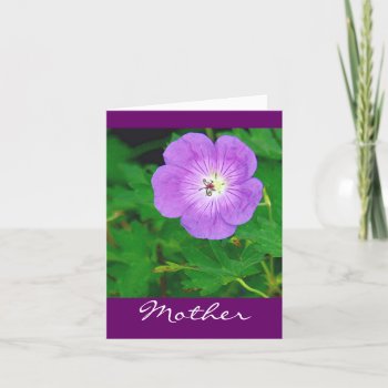Pretty Purple Flower / Mother's Day Card by whatawonderfulworld at Zazzle