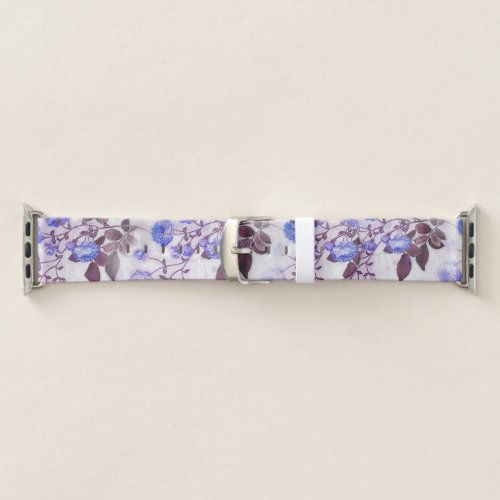 Pretty Purple Flower Print Apple Watch Band