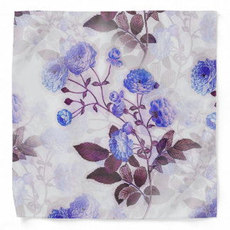 Pretty Purple Flower Print Bandana