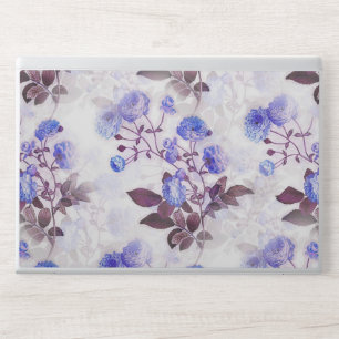 Pretty Purple Flower Print HP Laptop Skin
