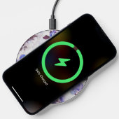 Pretty Purple Flower Print Wireless Charger (Phone)