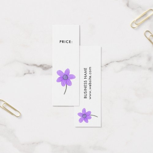 Pretty Purple Flower White Price Tag