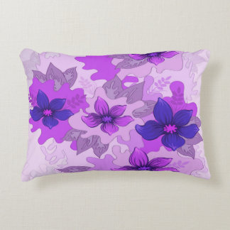 Pretty Purple Flowers Accent Pillow