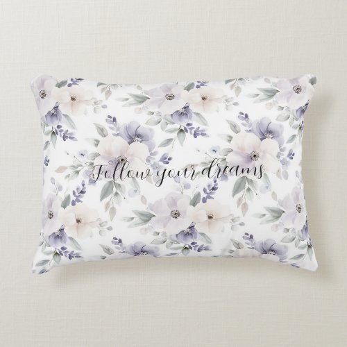 Pretty Purple Flowers   Accent Pillow