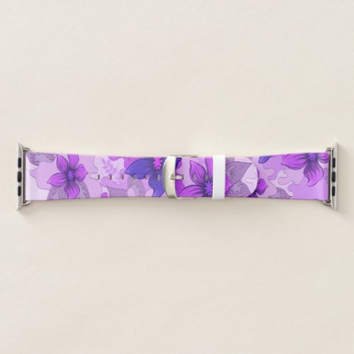 Pretty Purple Flowers Apple Watch Band