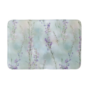 Pretty Purple Flowers Bath Mat