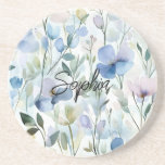 Pretty Purple Flowers  Coaster