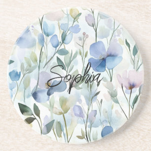 Pretty Purple Flowers  Coaster