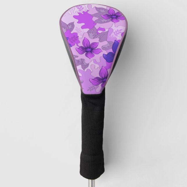 Pretty Purple Flowers  Golf Head Cover (Front)