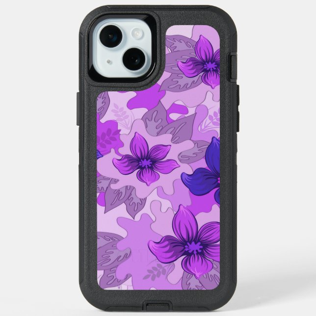 Pretty Purple Flowers  iPhone 15 Plus Case (Back)
