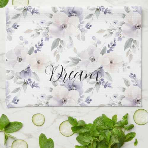 Pretty Purple Flowers   Kitchen Towel