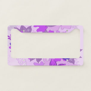 Pretty Purple Flowers License Plate Frame