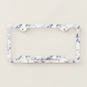 Pretty Purple Flowers   License Plate Frame