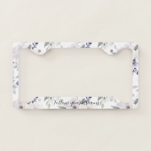 Pretty Purple Flowers   License Plate Frame