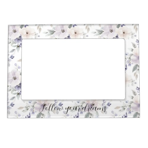 Pretty Purple Flowers   Magnetic Frame