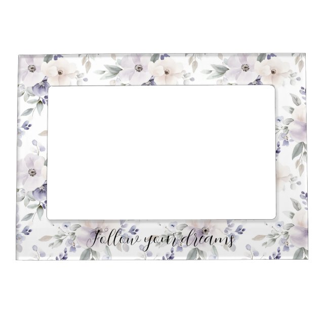 Pretty Purple Flowers   Magnetic Frame (Front)