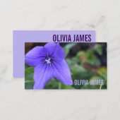 Pretty Purple Flowers Nature Garden Photography Business Card (Front/Back)