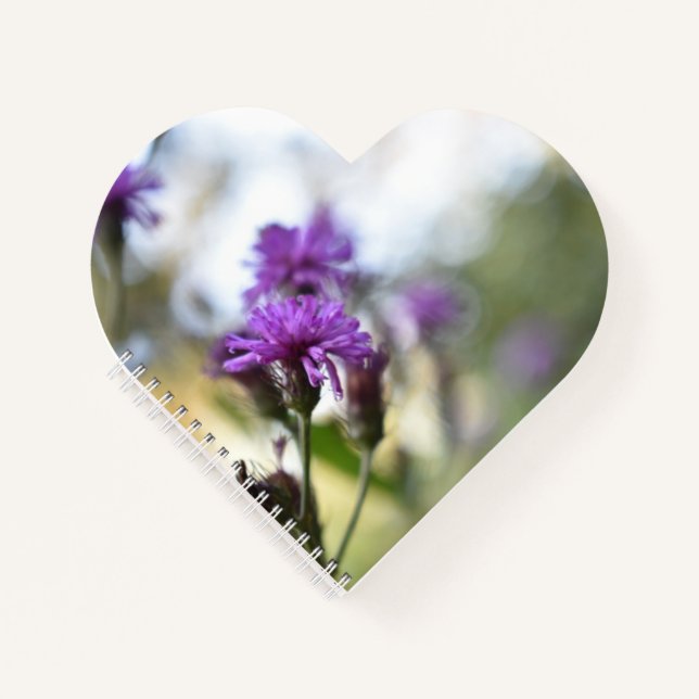 Pretty Purple Flowers Personalized Gardener Gift Notebook (Front)