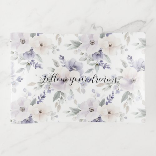 Pretty Purple Flowers   Trinket Tray