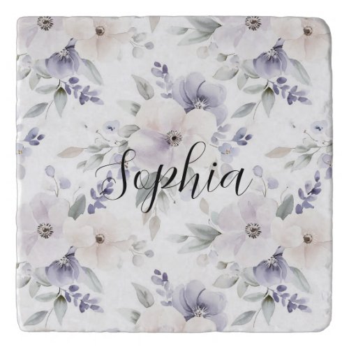 Pretty Purple Flowers   Trivet