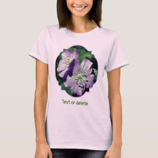 Pretty Purple Geranium Flower Pair Personalized T-Shirt