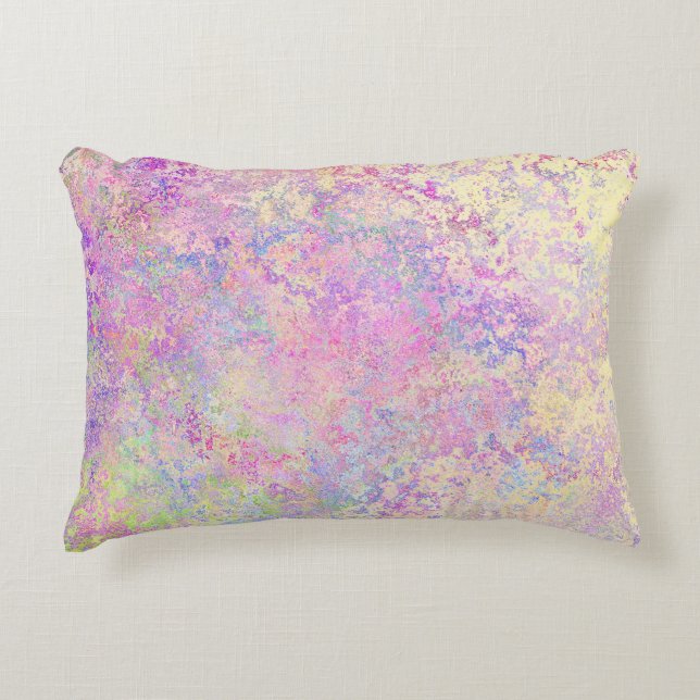 Pretty purple gold and pink texture accent pillow (Front)