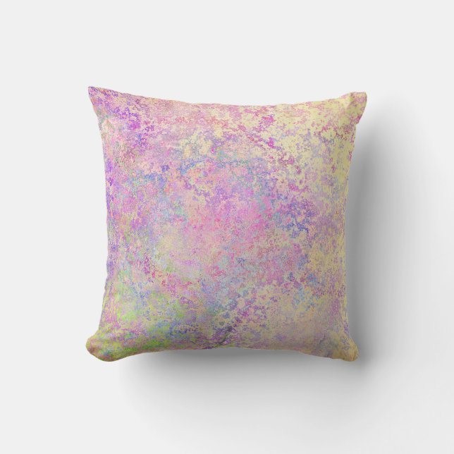 Pretty purple gold and pink texture throw pillow (Front)