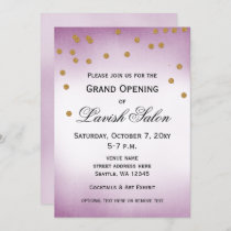 Pretty Purple Grand Opening Party Invitation