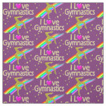 PRETTY PURPLE GYMNASTICS LOVE FABRIC