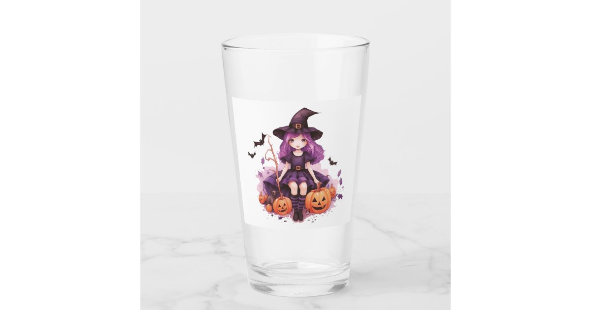 Mouse Pumpkins Halloween 16oz Glass Cup With Lid and Straw