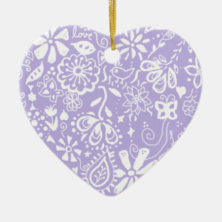 Pretty Purple Heart Ornament Decoration