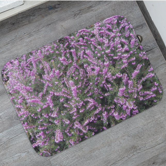 Pretty Purple Heather Floral Bath Mat (In Situ)