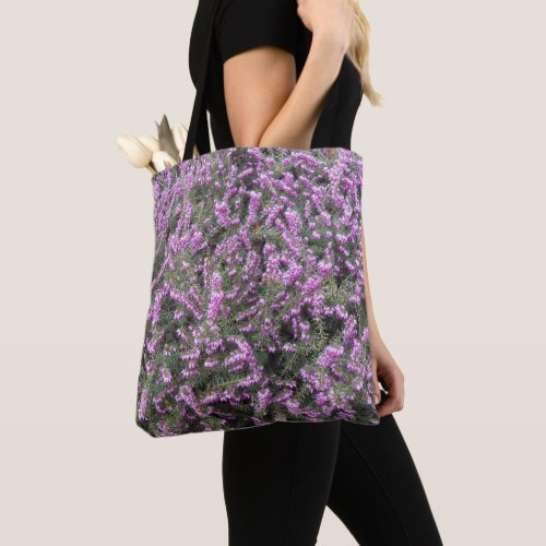 Pretty Purple Heather Floral Tote Bag