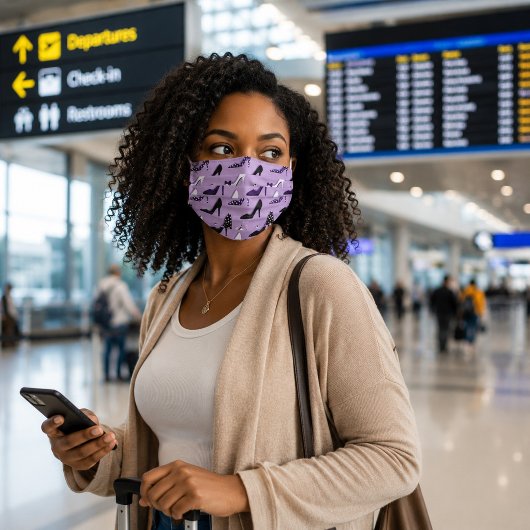 Pretty Purple Heels Adult Cloth Face Mask