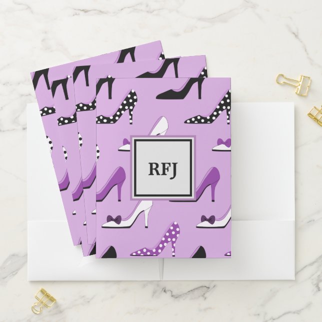 Pretty Purple Heels Pocket Folder (In Situ)