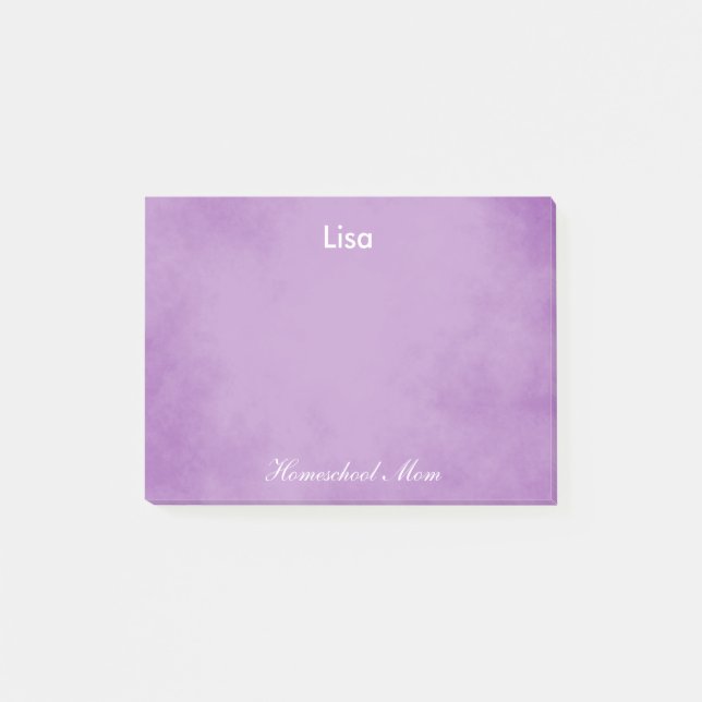 Pretty Purple Homeschool Mom Post-it Notes (Front)