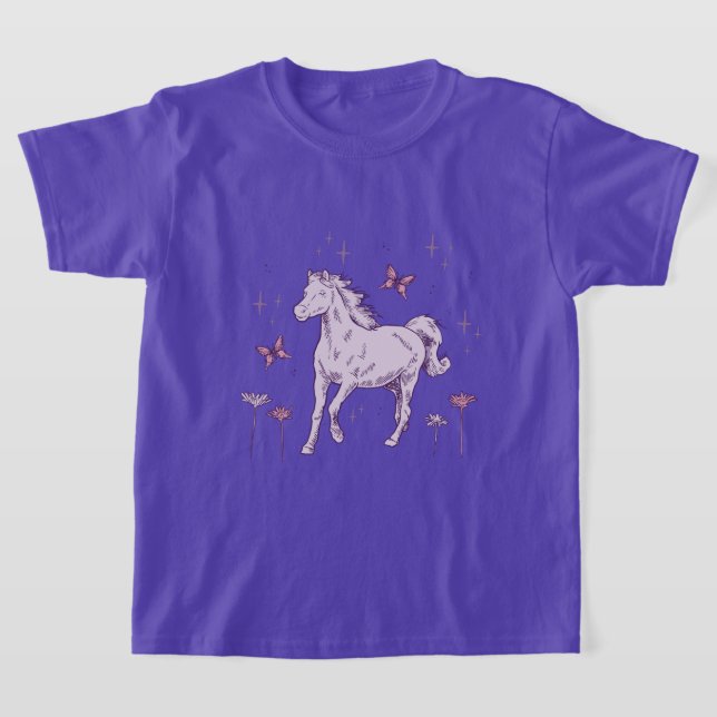 Pretty Purple Horse T-Shirt (Laydown)