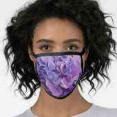 Pretty Purple Hydrangea Flower Bloom Face Mask (Worn Her)