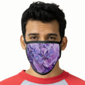 Pretty Purple Hydrangea Flower Bloom Face Mask (Worn Him)